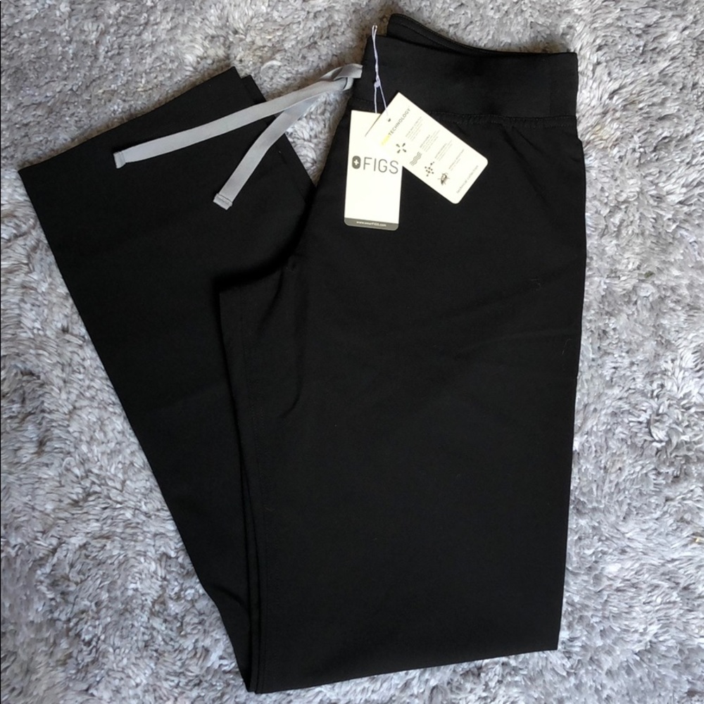 Figs Womens Livingston basic scrub pants XXS black